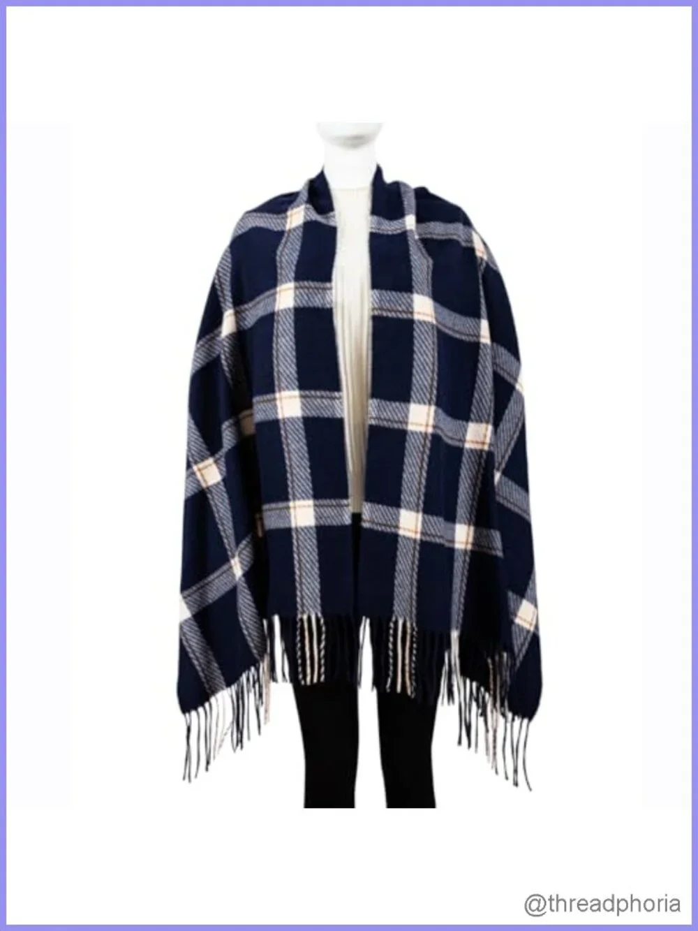 Women's Oversized Plaid Pashmina Feel Scarf Shawl Wrap Tassel Winter